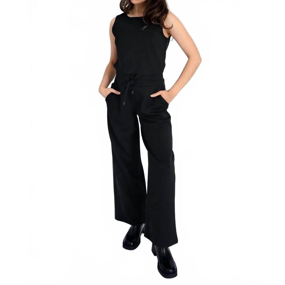 NEW RD STYLE juniva soft knit sleeveless jumpsuit in black
